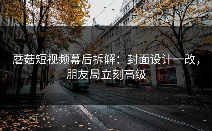 蘑菇短视频幕后拆解：封面设计一改，朋友局立刻高级